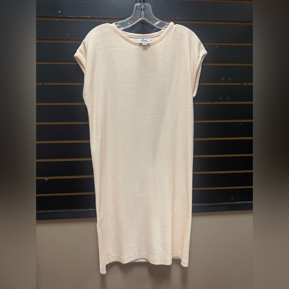 Ami Petite Cream and Pink Long Sleeve Sweater Dress Casual two piece - Picture 4 of 7